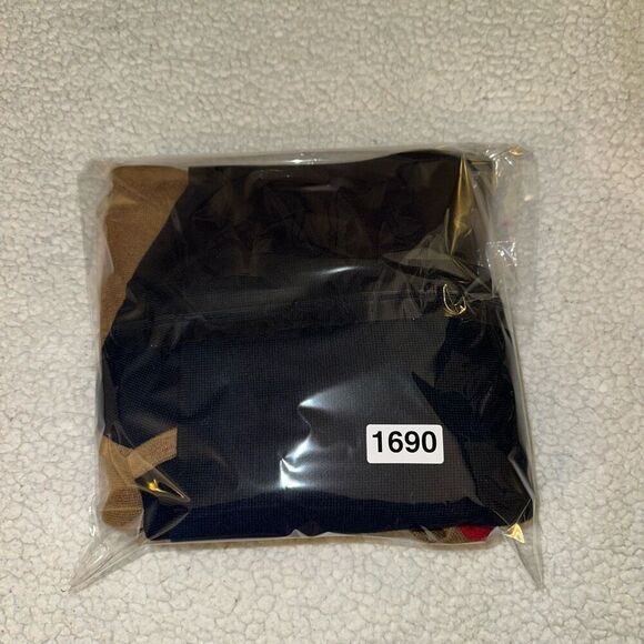 J. Crew Women’s Colorblock Cardigan Sweater Navy Tan Red Large NWT - Picture 10 of 10